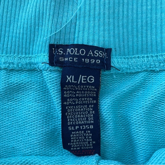 U.S. Polo Assn. NWT Teal Aqua Y2K Women's Joggers with Drawstring and Pockets - Picture 5 of 6